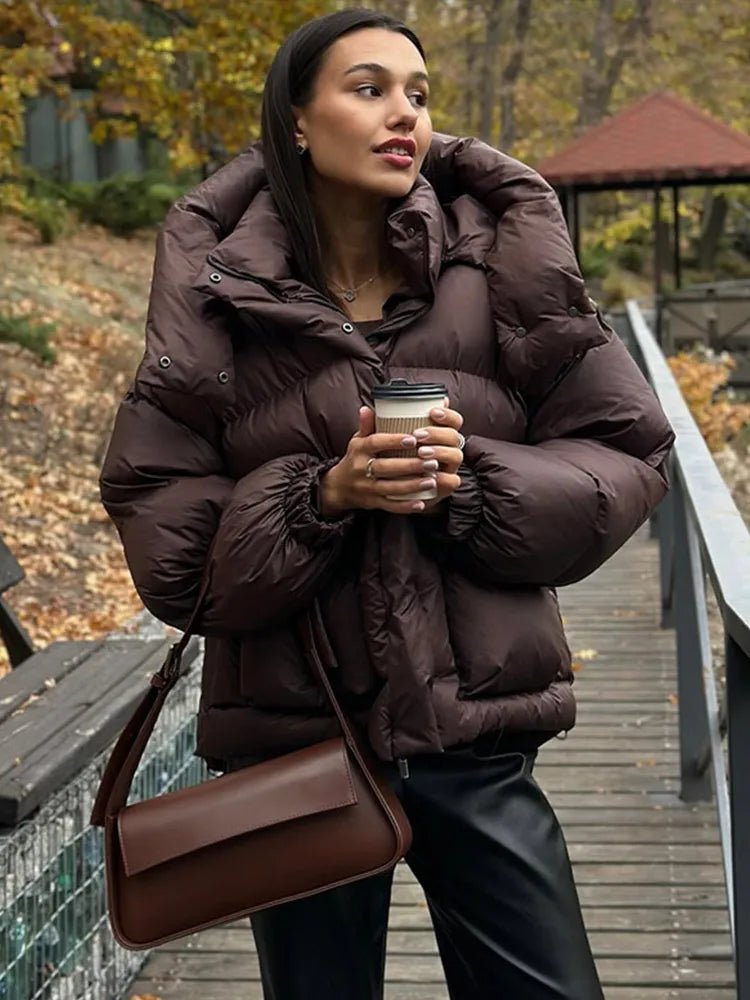 Janine Hooded Puffer Jacket - Women's Fall and Winter Outerwear - Image 2