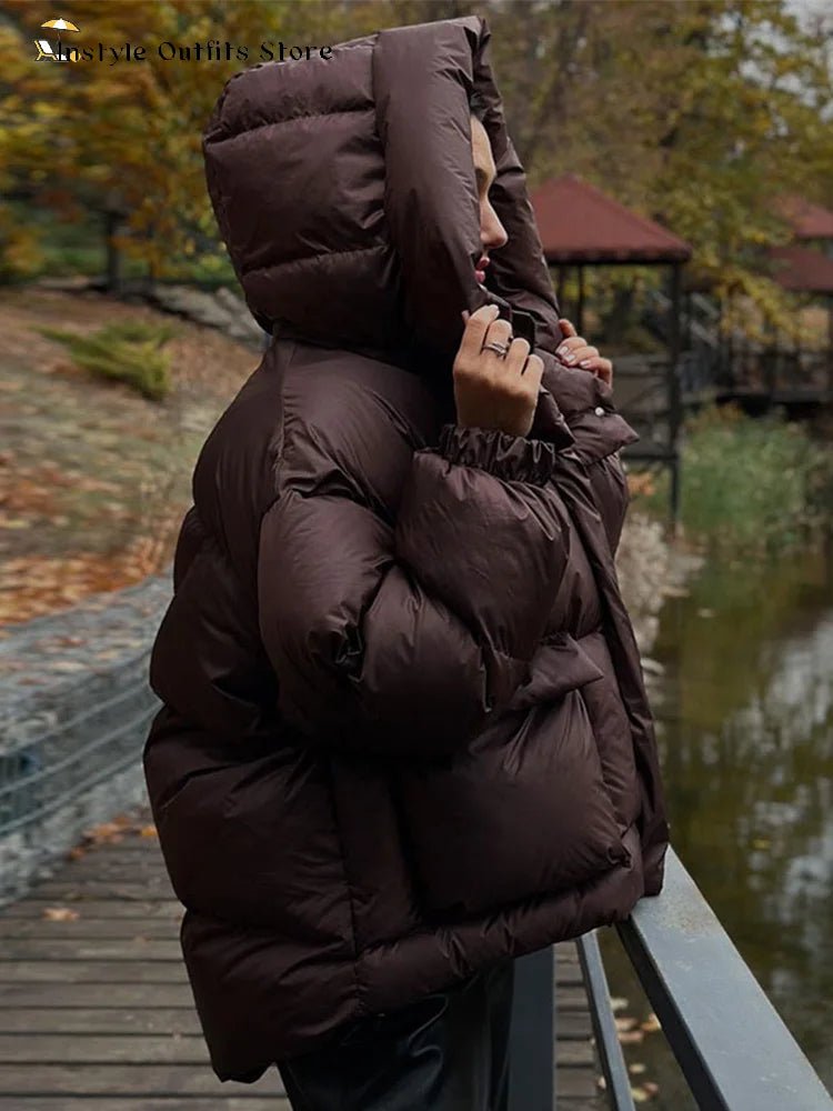 Janine Hooded Puffer Jacket - Women's Fall and Winter Outerwear - Image 3