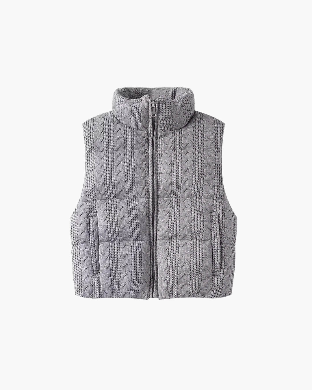 Jayden Knitted Sleeveless Vest - Women's Fall and Winter Outerwear - Image 10