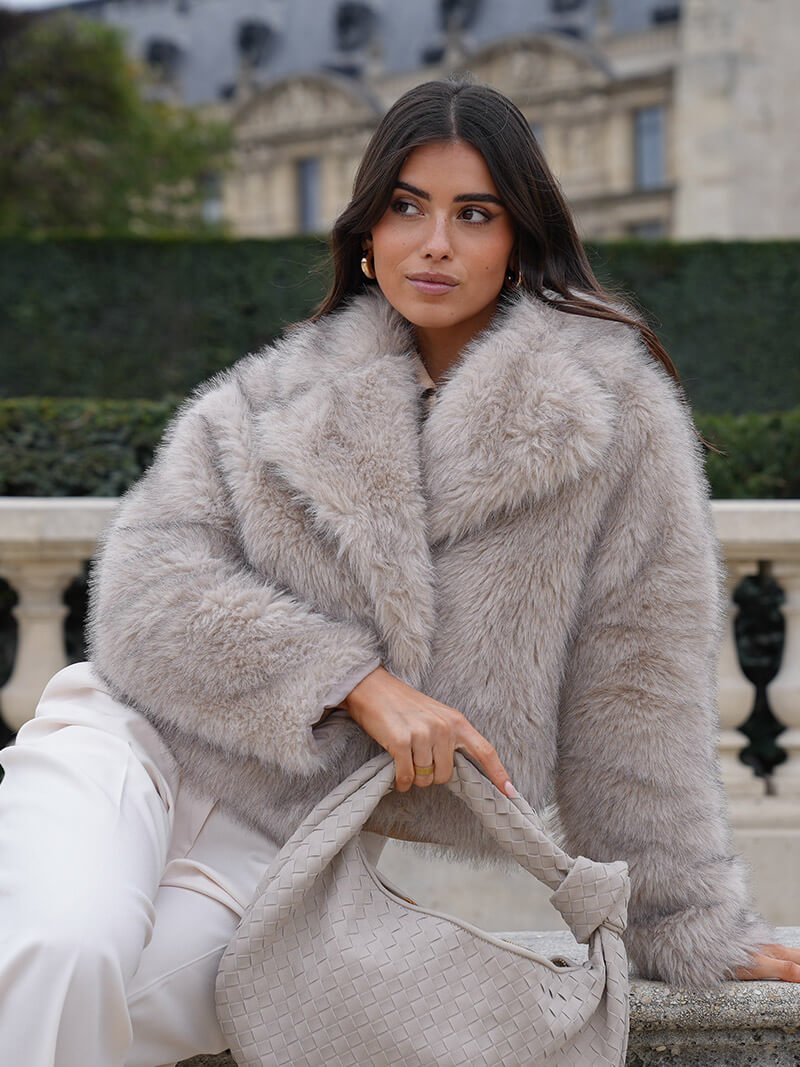 Jenna Women's Winter Faux Fur Coat - Soft Plush Coat