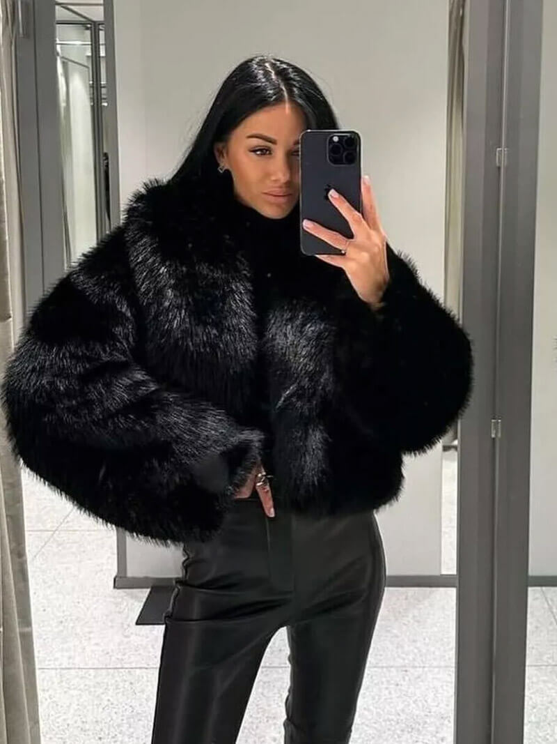 Jenna Women's Winter Faux Fur Coat - Soft Plush Coat - Image 3