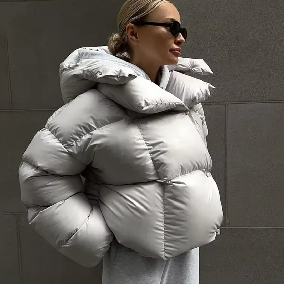 Jessy Women's Oversized Weather-Resistant Puffer Jacket - Insulated Winter Coat - Image 3