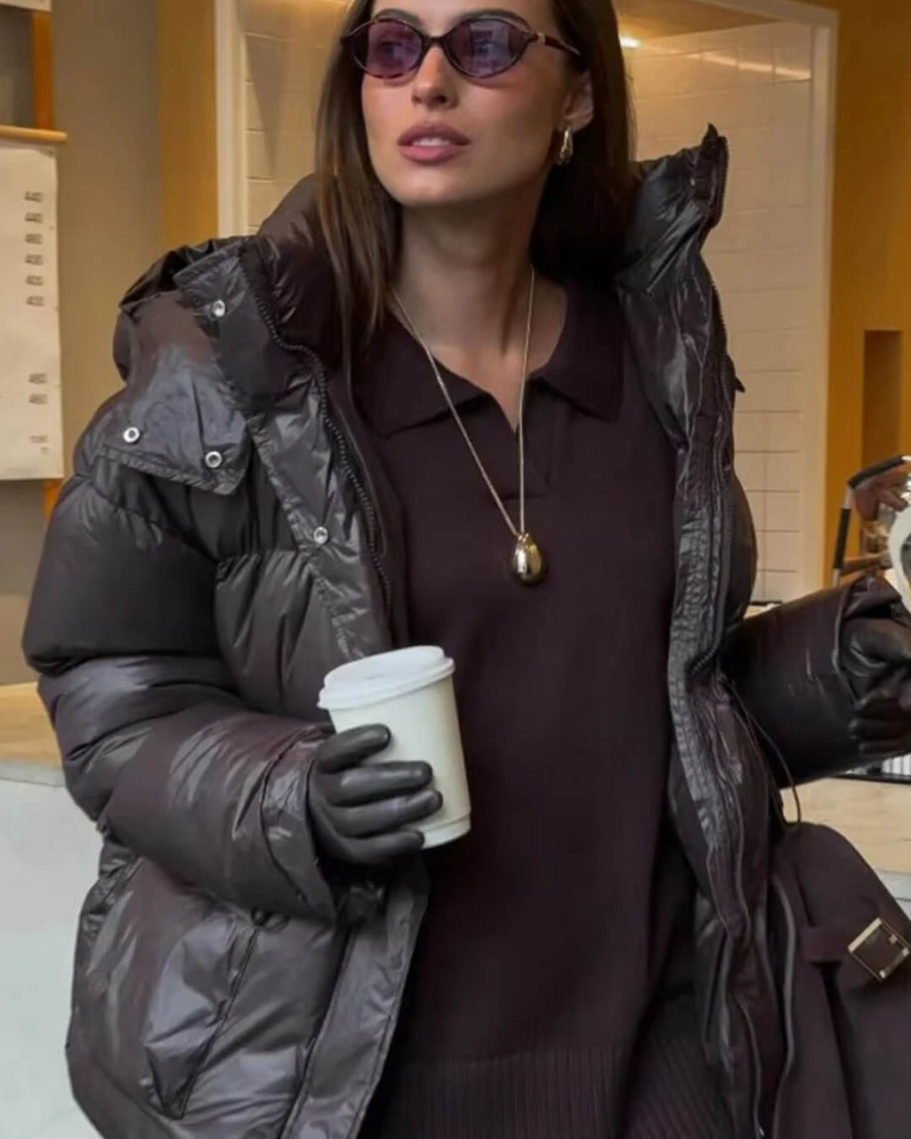 Jillian Glossy Puffer Jacket - Women's Fall and Winter Outerwear - Image 8
