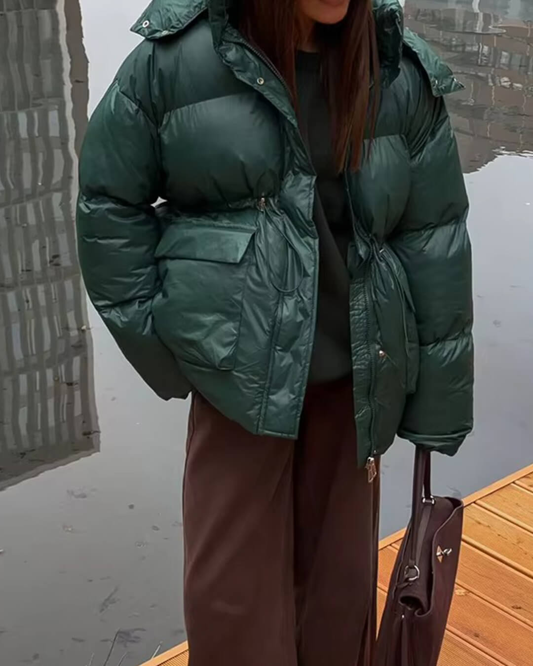 Jillian Glossy Puffer Jacket - Women's Fall and Winter Outerwear - Image 12