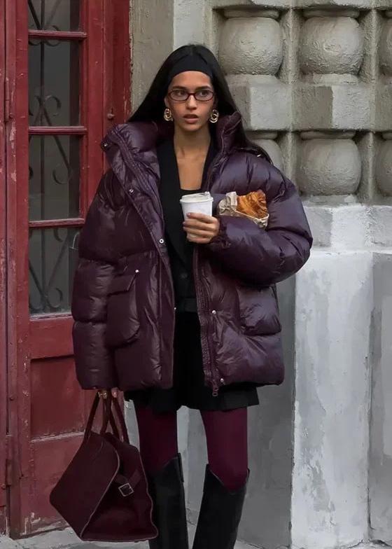 Jillian Glossy Puffer Jacket - Women's Fall and Winter Outerwear