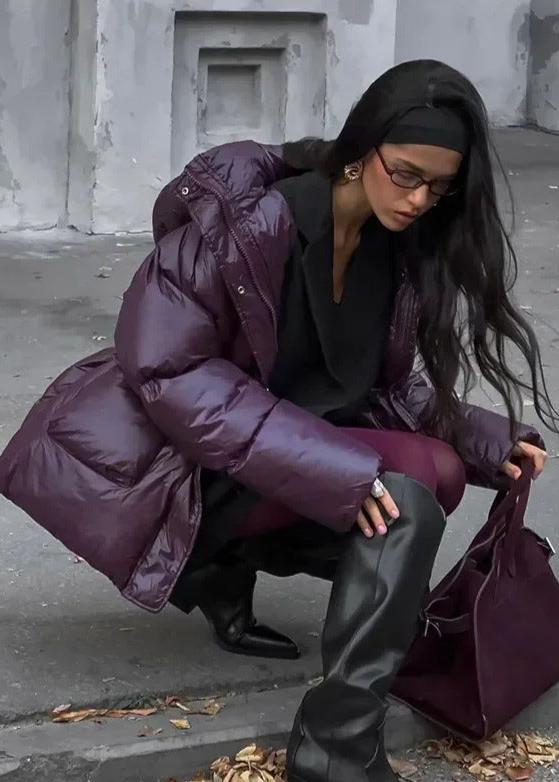 Jillian Glossy Puffer Jacket - Women's Fall and Winter Outerwear - Image 4
