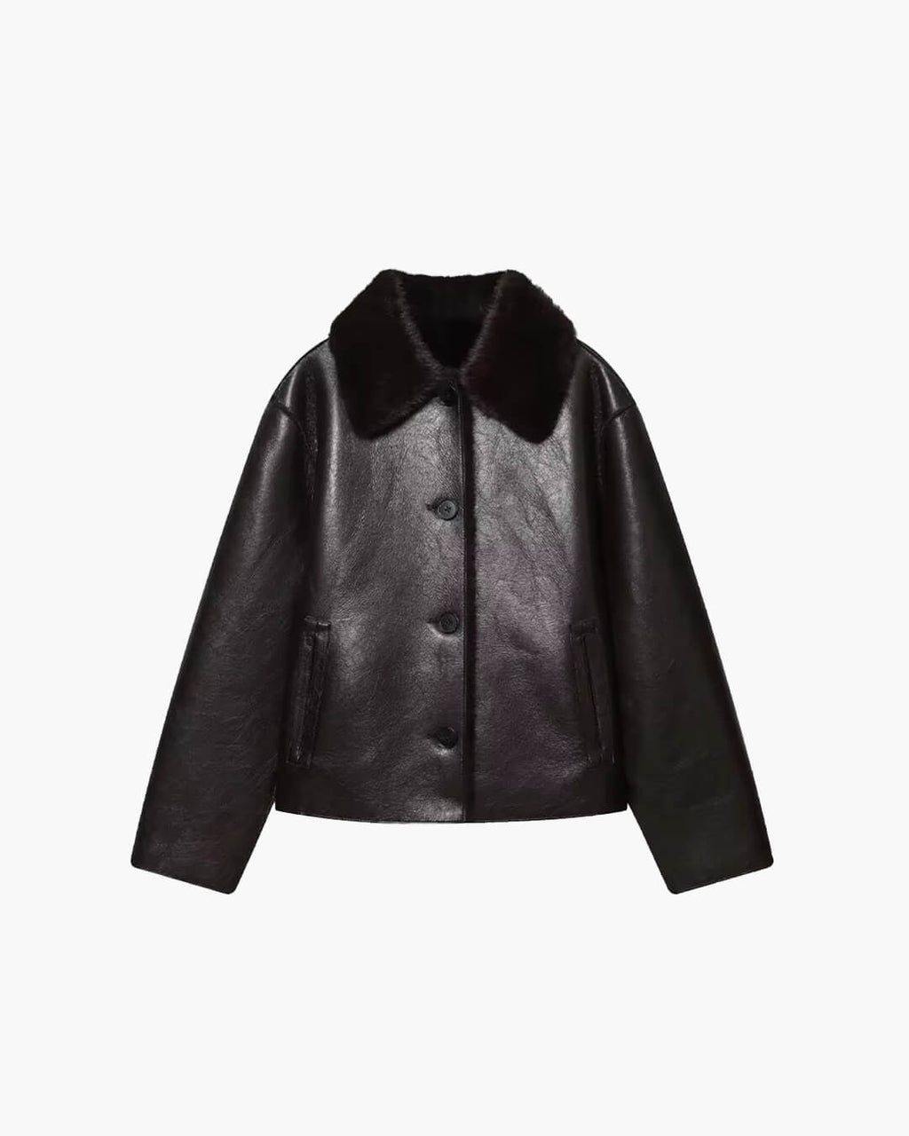 Joana Reversible Faux fur Leather Jacket - Women's Fall and Winter Outerwear