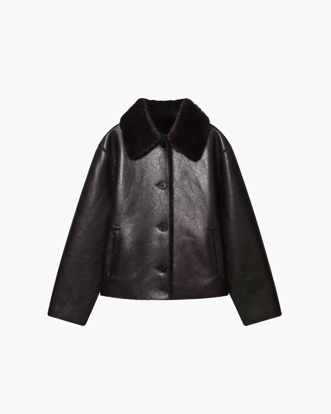 Joana Reversible Faux fur Leather Jacket - Women's Fall and Winter Outerwear