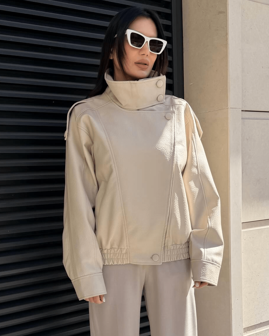 Joyce Asymmetrical Zip Faux Leather Jacket - Women's Fall and Winter Outerwear
