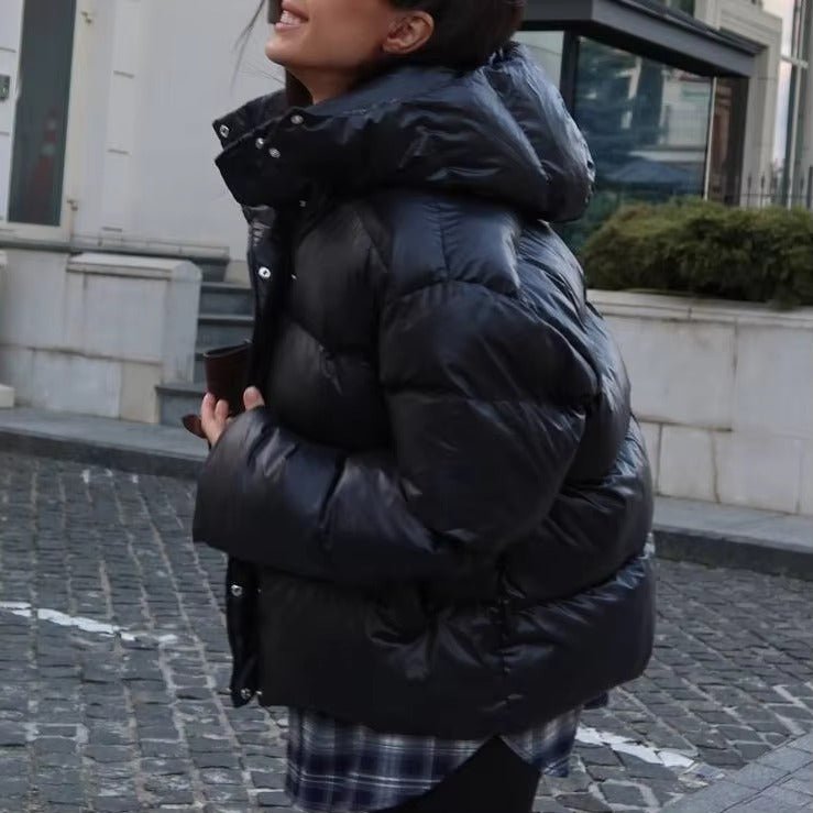 Judy Crop Puffer Jacket - Women's Fall and Winter Outerwear - Image 4