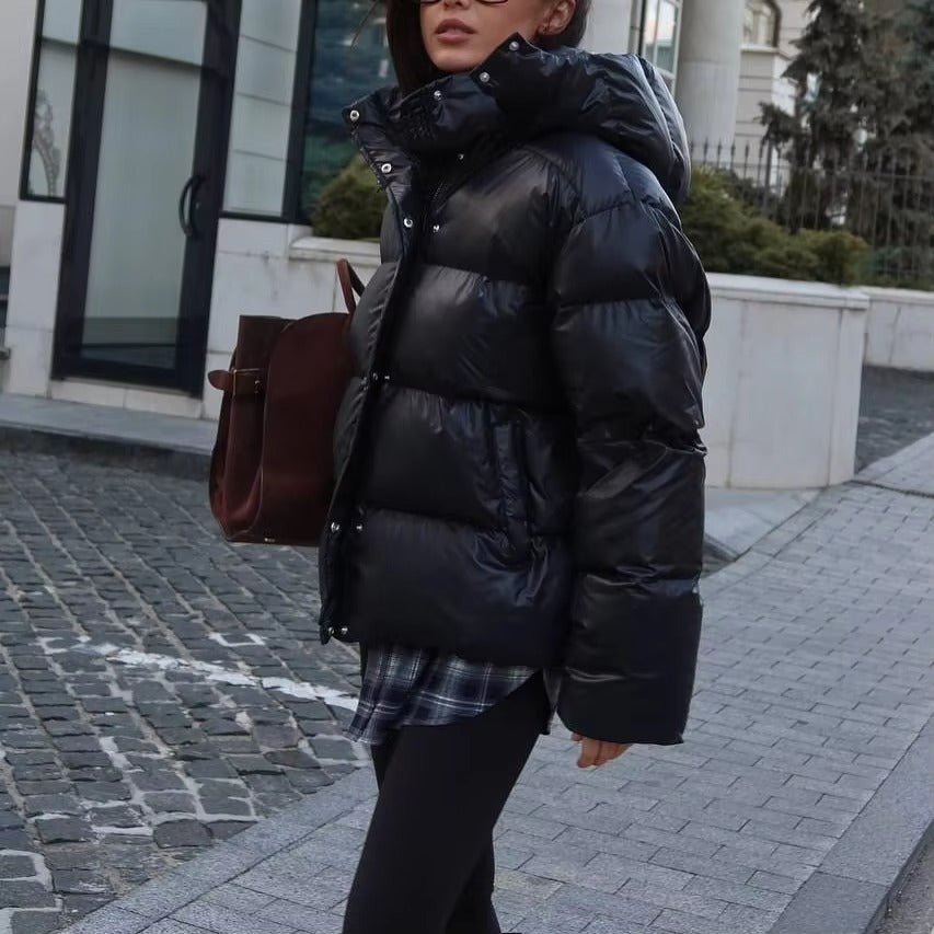 Judy Crop Puffer Jacket - Women's Fall and Winter Outerwear - Image 5