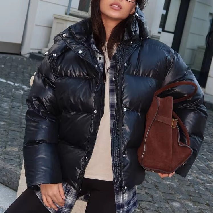 Judy Crop Puffer Jacket - Women's Fall and Winter Outerwear - Image 3