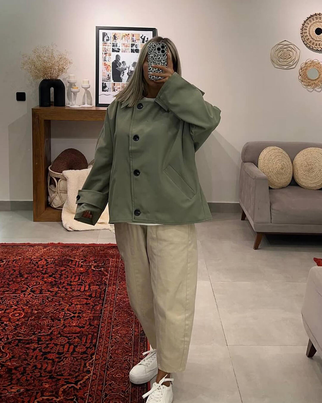 Julia Hooded Trench Coat - Women's Fall and Winter Outerwear - Image 3