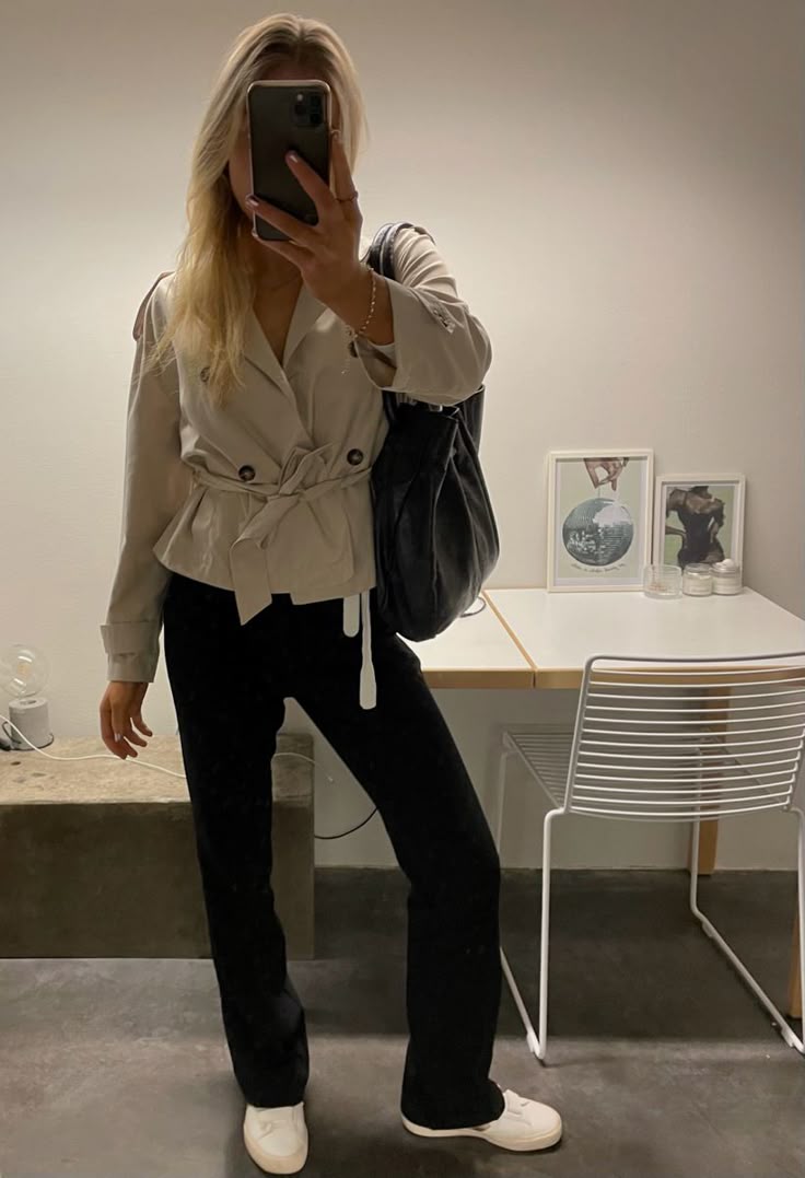 Kara Stand Collar Crop Trenchcoat - Women's Fall and Winter Outerwear - Image 11