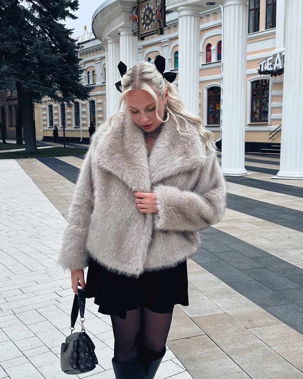 Krista Faux Fur Jacket - Women's Fall and Winter Outerwear - Image 4