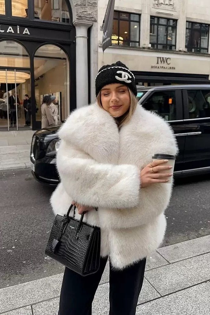 Krista Faux Fur Jacket - Women's Fall and Winter Outerwear - Image 2