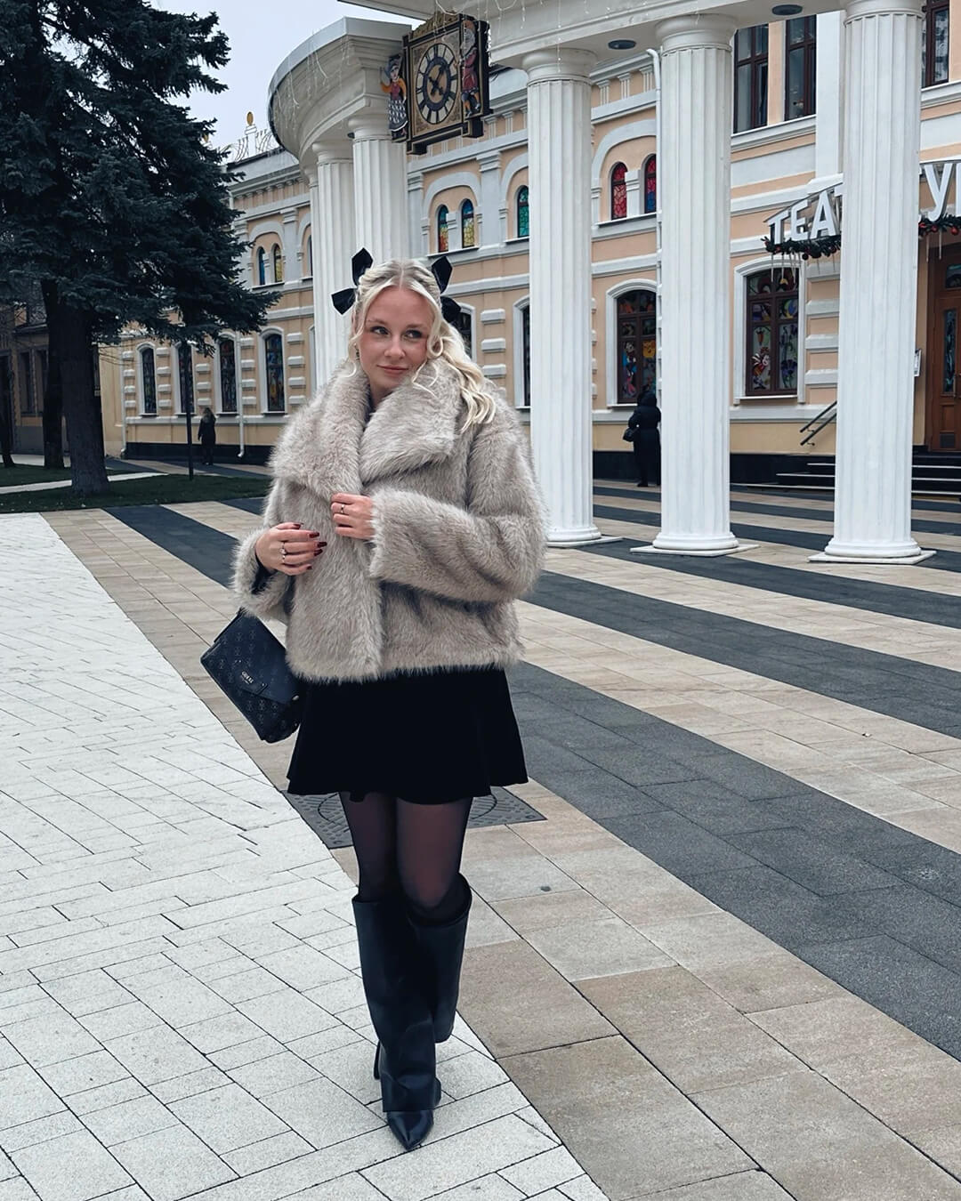 Krista Faux Fur Jacket - Women's Fall and Winter Outerwear - Image 3