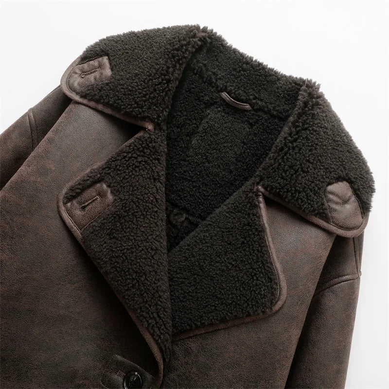 Laila Faux Leather Jacket - Women's Fall and Winter Outerwear - Image 13