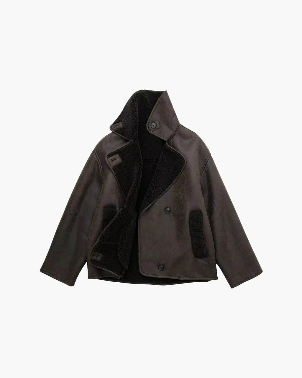Laila Faux Leather Jacket - Women's Fall and Winter Outerwear - Image 11