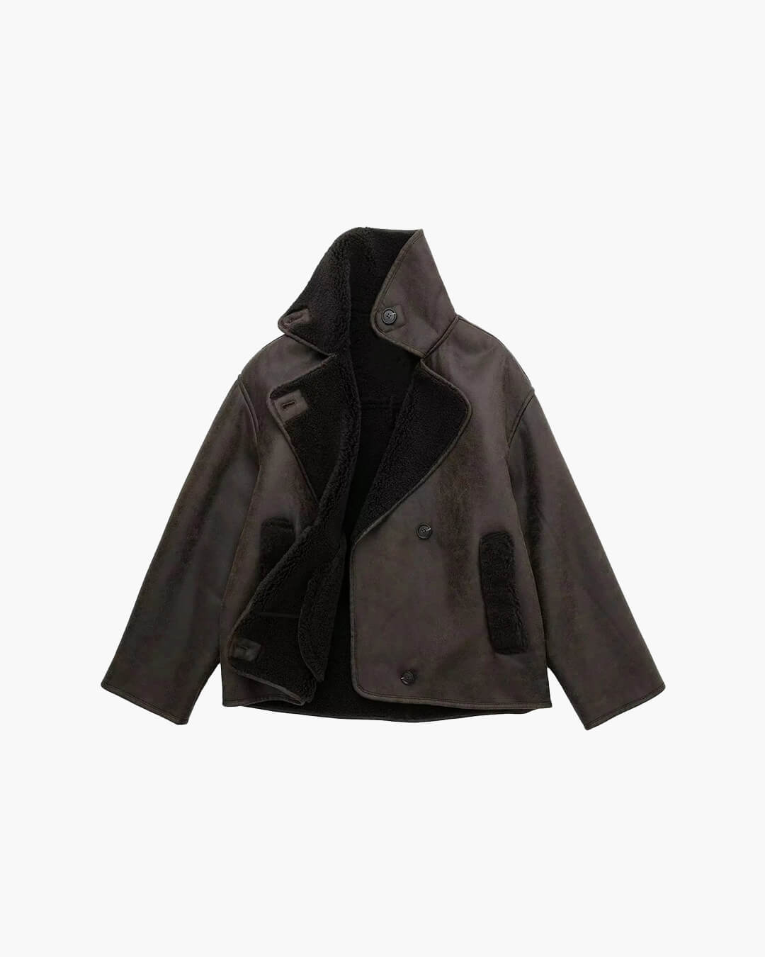 Laila Faux Leather Jacket - Women's Fall and Winter Outerwear - Image 11