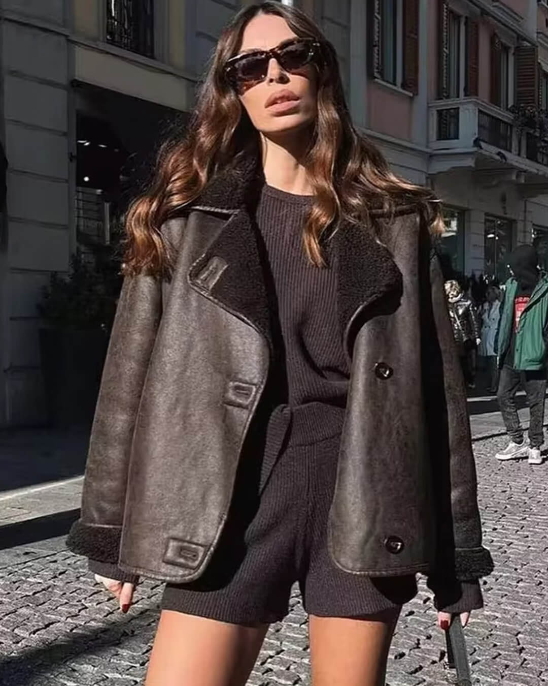 Laila Faux Leather Jacket - Women's Fall and Winter Outerwear