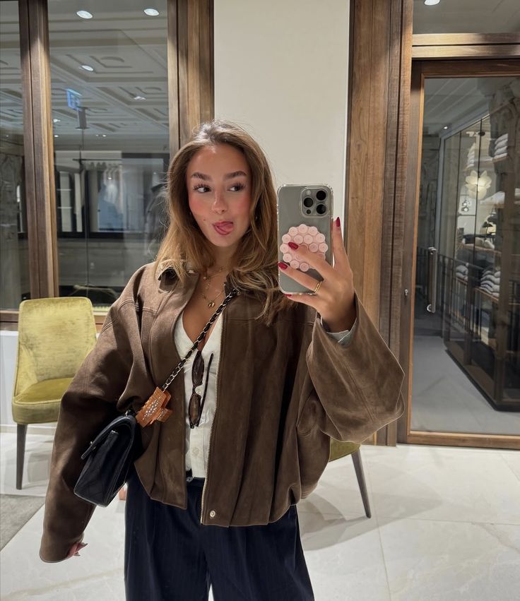Katherine Women's Suede Bomber Jacket - Soft Suede-Finish Spring Layer - Image 12