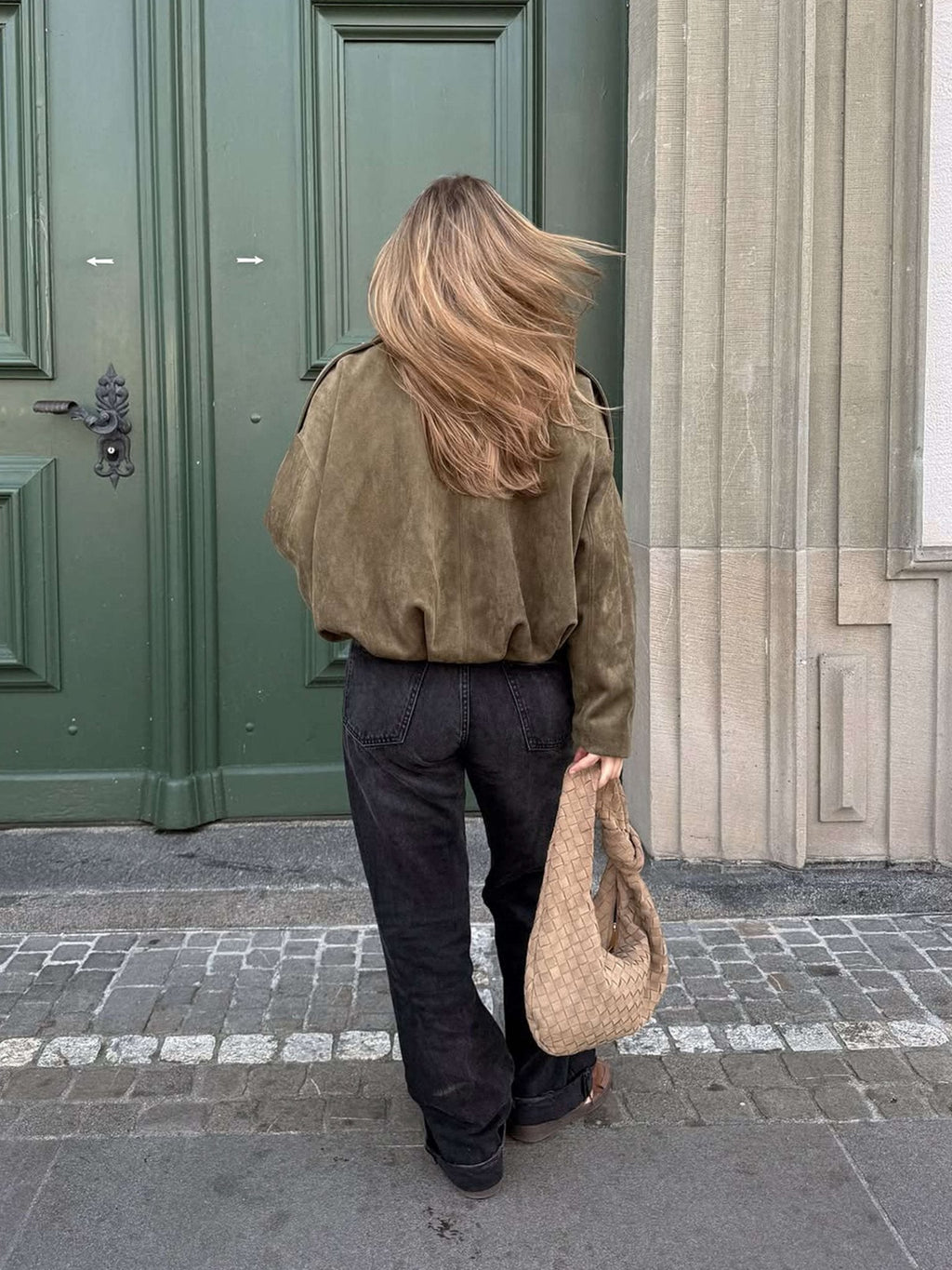 Katherine Women's Suede Bomber Jacket - Soft Suede-Finish Spring Layer - Image 5