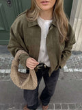 Katherine Women's Suede Bomber Jacket - Soft Suede-Finish Spring Layer - Image 2