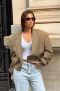 Latriz Plaid Relaxed Fit Blazer - Women's Fall and Winter Outerwear - Image 2