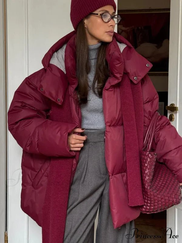Leila Oversized Detachable Hood Puffer Jacket - Women's Fall and Winter Outerwear - Image 8