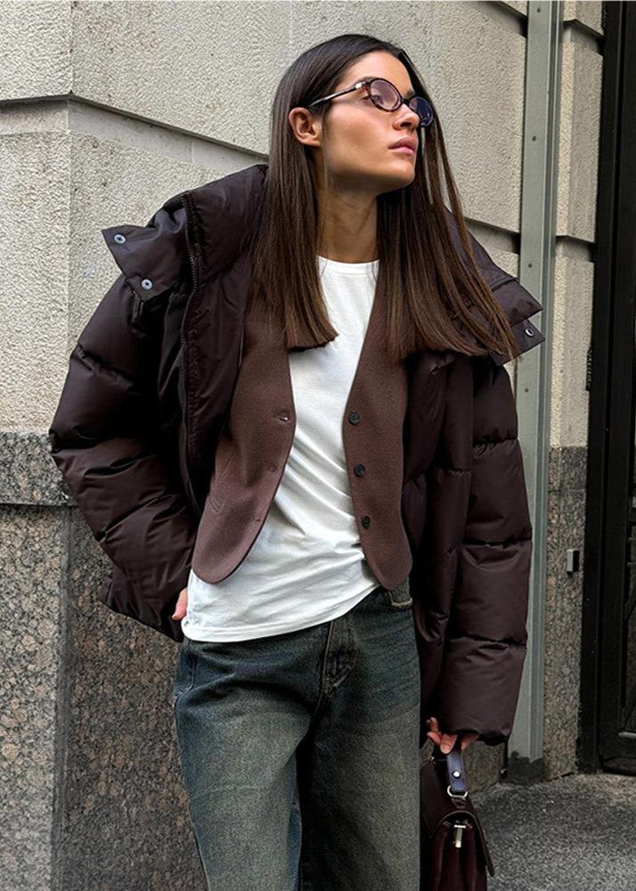 Leila Oversized Detachable Hood Puffer Jacket - Women's Fall and Winter Outerwear - Image 6