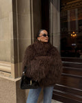 Liza Fuzzy Faux Fur Coat - Soft Winter Outerwear Jacket