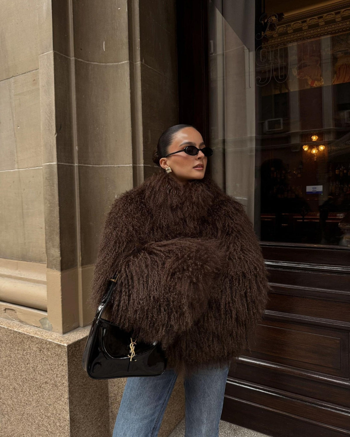 Liza Fuzzy Faux Fur Coat - Soft Winter Outerwear Jacket