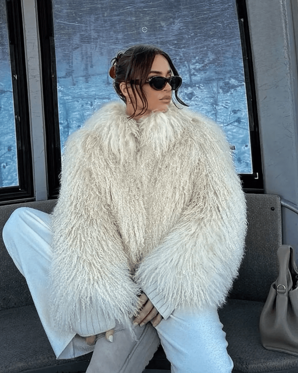 Liza Fuzzy Faux Fur Coat - Soft Winter Outerwear Jacket - Image 4