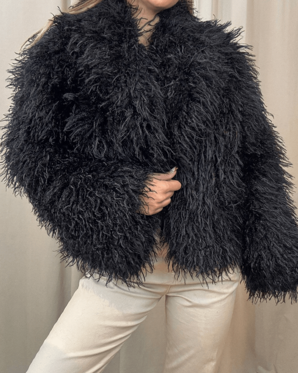 Liza Fuzzy Faux Fur Coat - Soft Winter Outerwear Jacket - Image 6