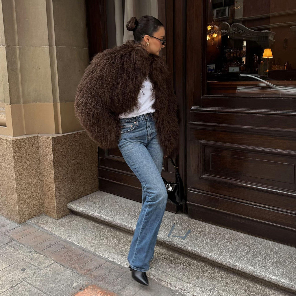 Liza Fuzzy Faux Fur Coat - Soft Winter Outerwear Jacket - Image 8