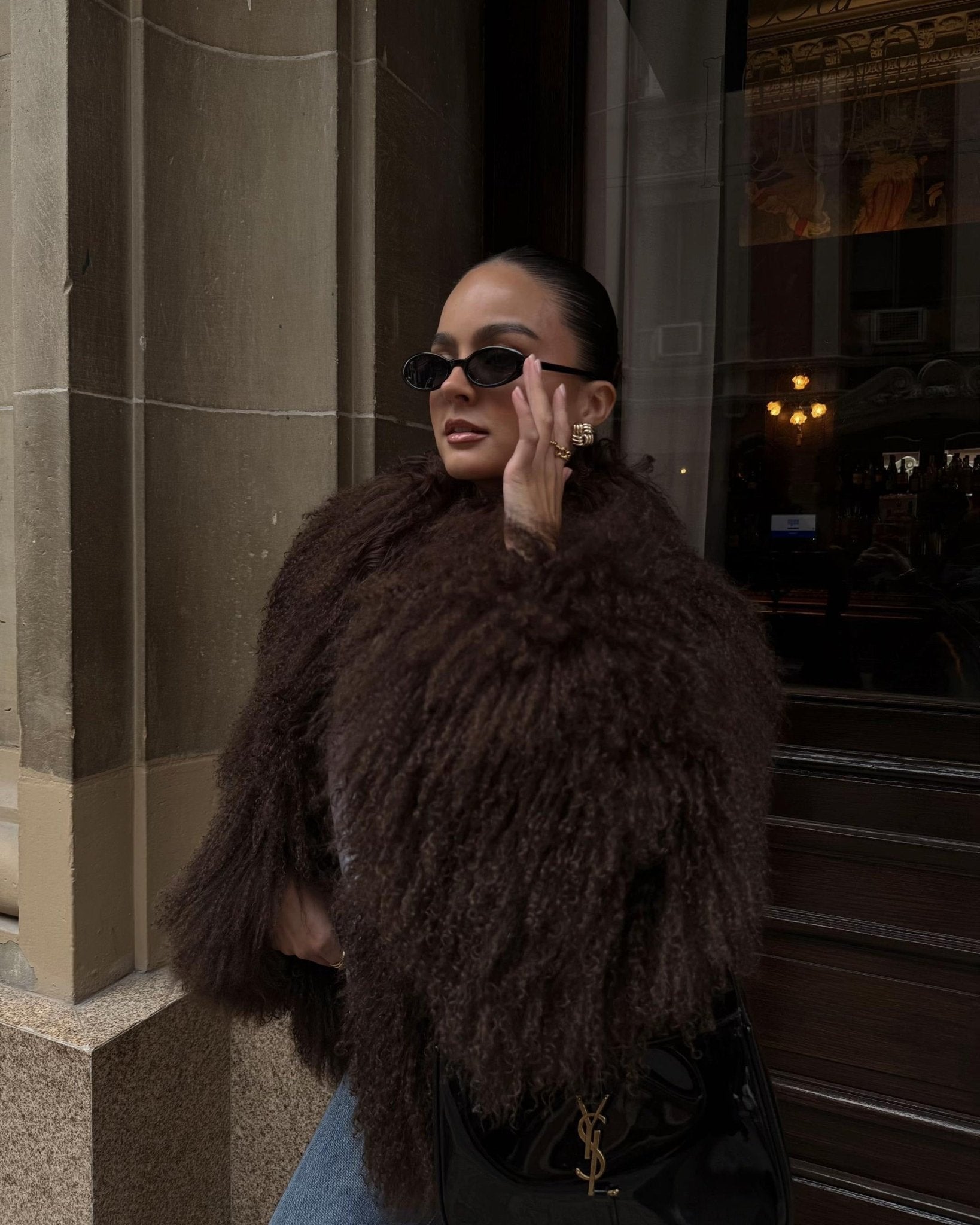 Liza Fuzzy Faux Fur Coat - Soft Winter Outerwear Jacket - Image 7