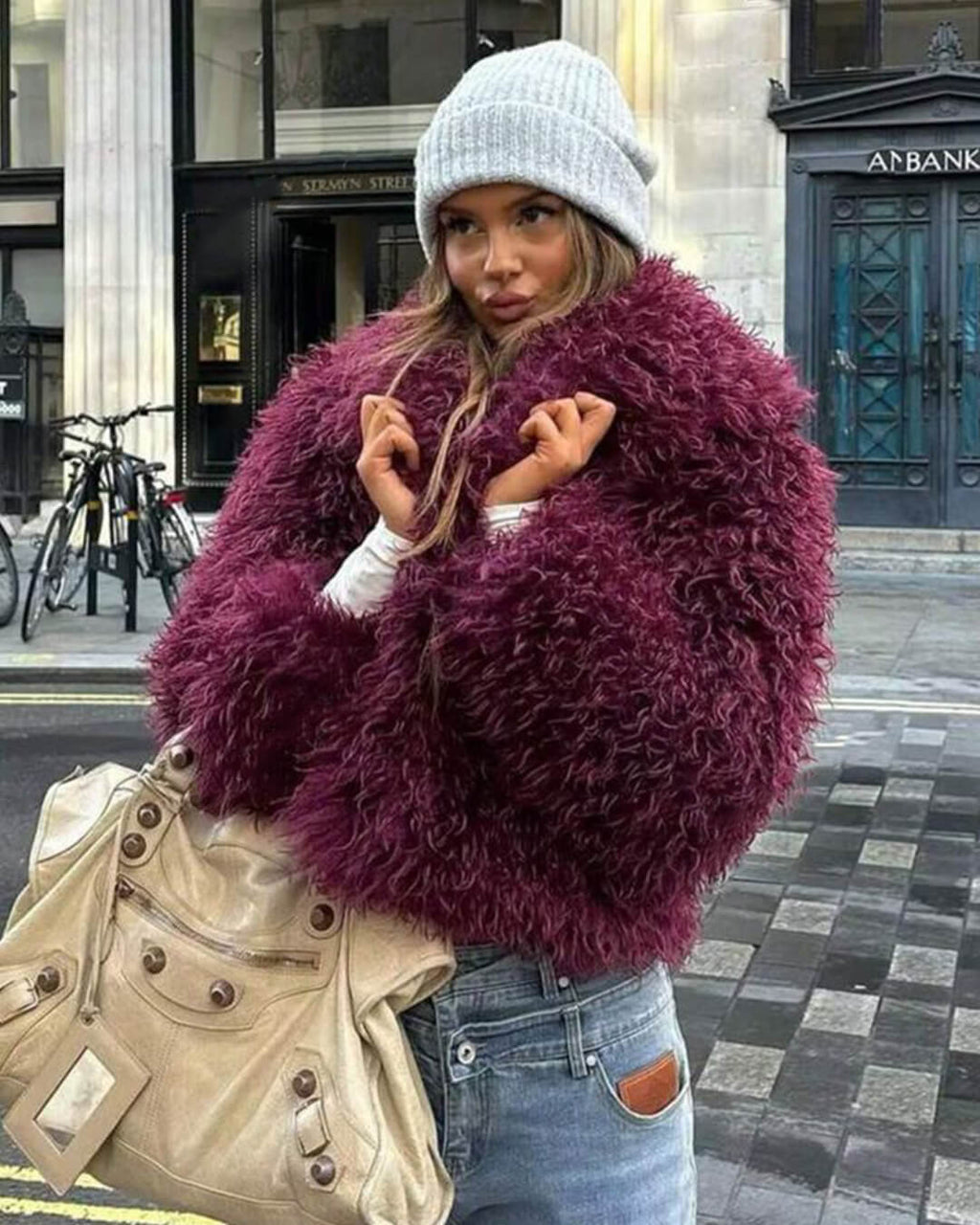 Liza Fuzzy Faux Fur Coat - Soft Winter Outerwear Jacket - Image 17