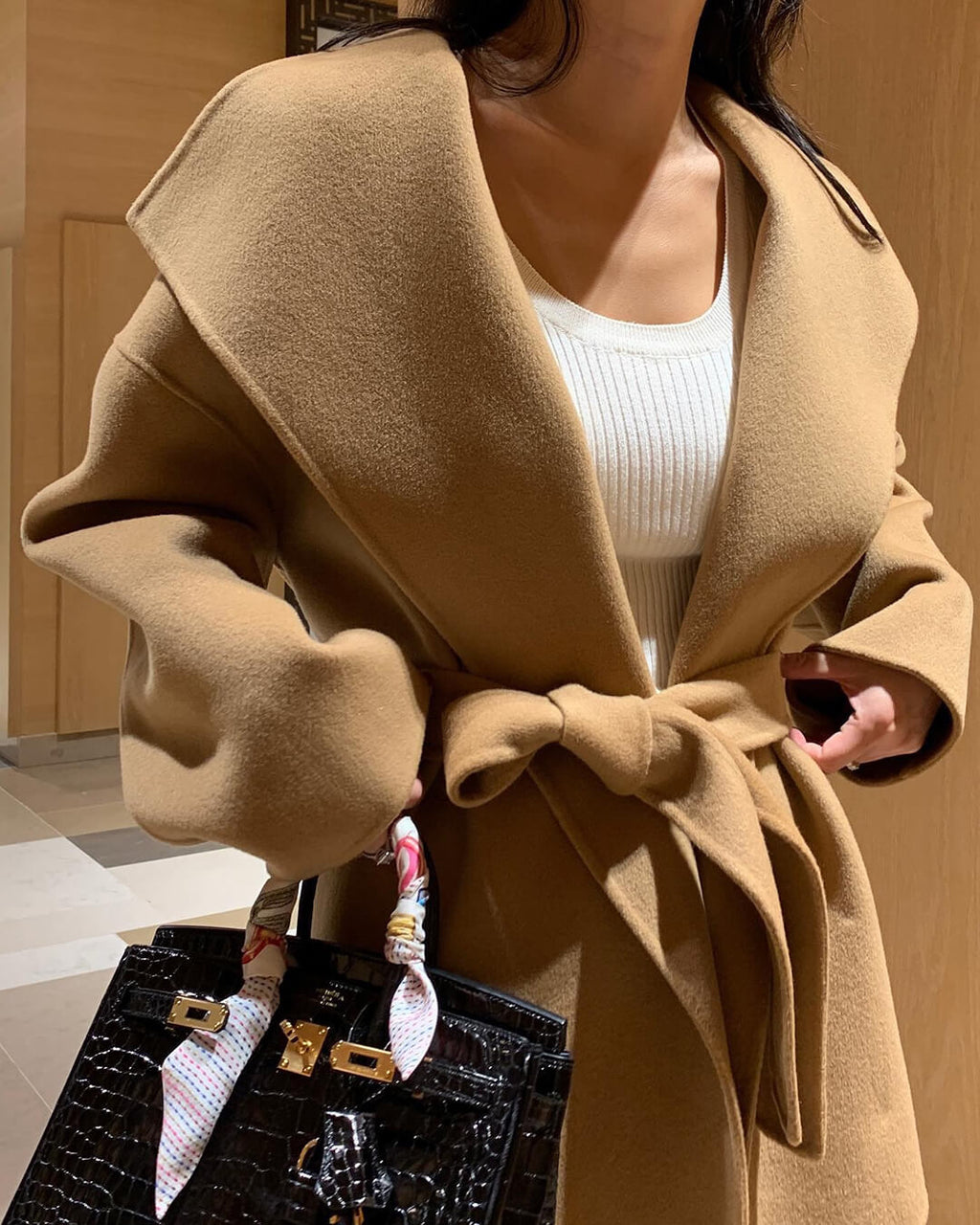 Lorelie Belted Wrap Coat - Women's Fall and Winter Outerwear - Image 5