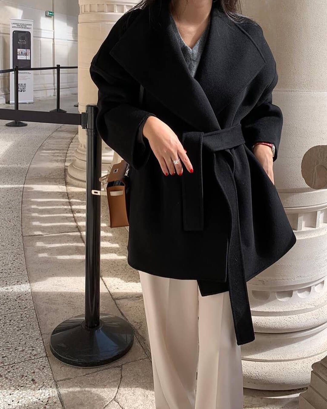 Lorelie Belted Wrap Coat - Women's Fall and Winter Outerwear