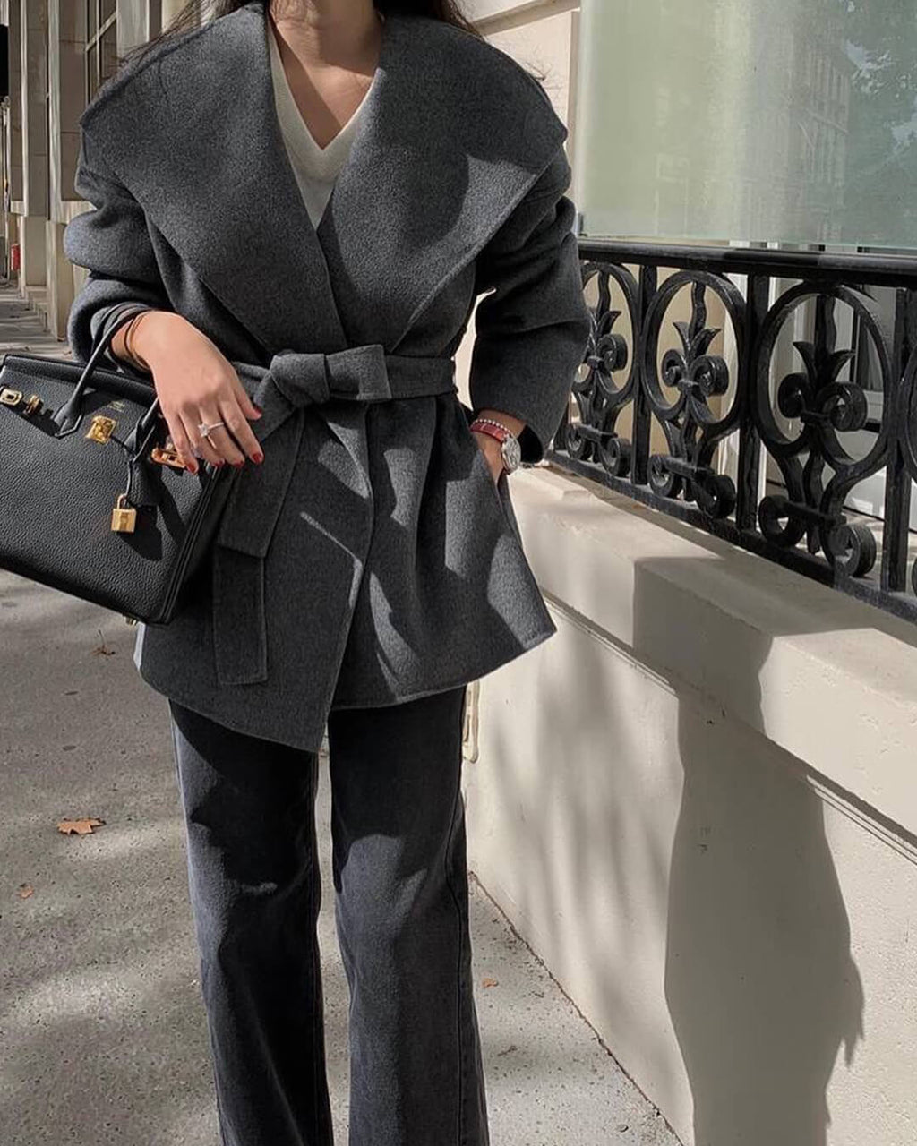Lorelie Belted Wrap Coat - Women's Fall and Winter Outerwear - Image 10