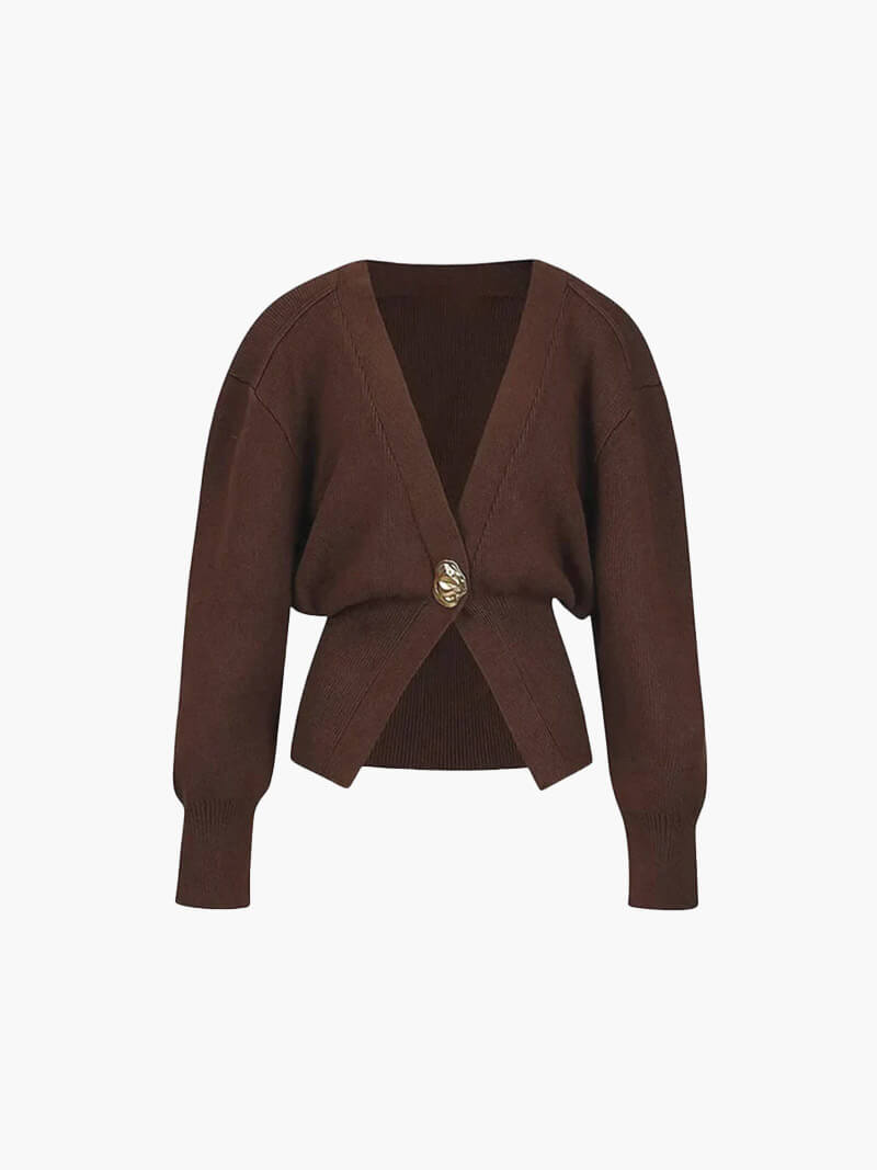 Lyra Women's Knitted Cardigan Jacket - Button Front Cozy Knit Cardigan - Image 2