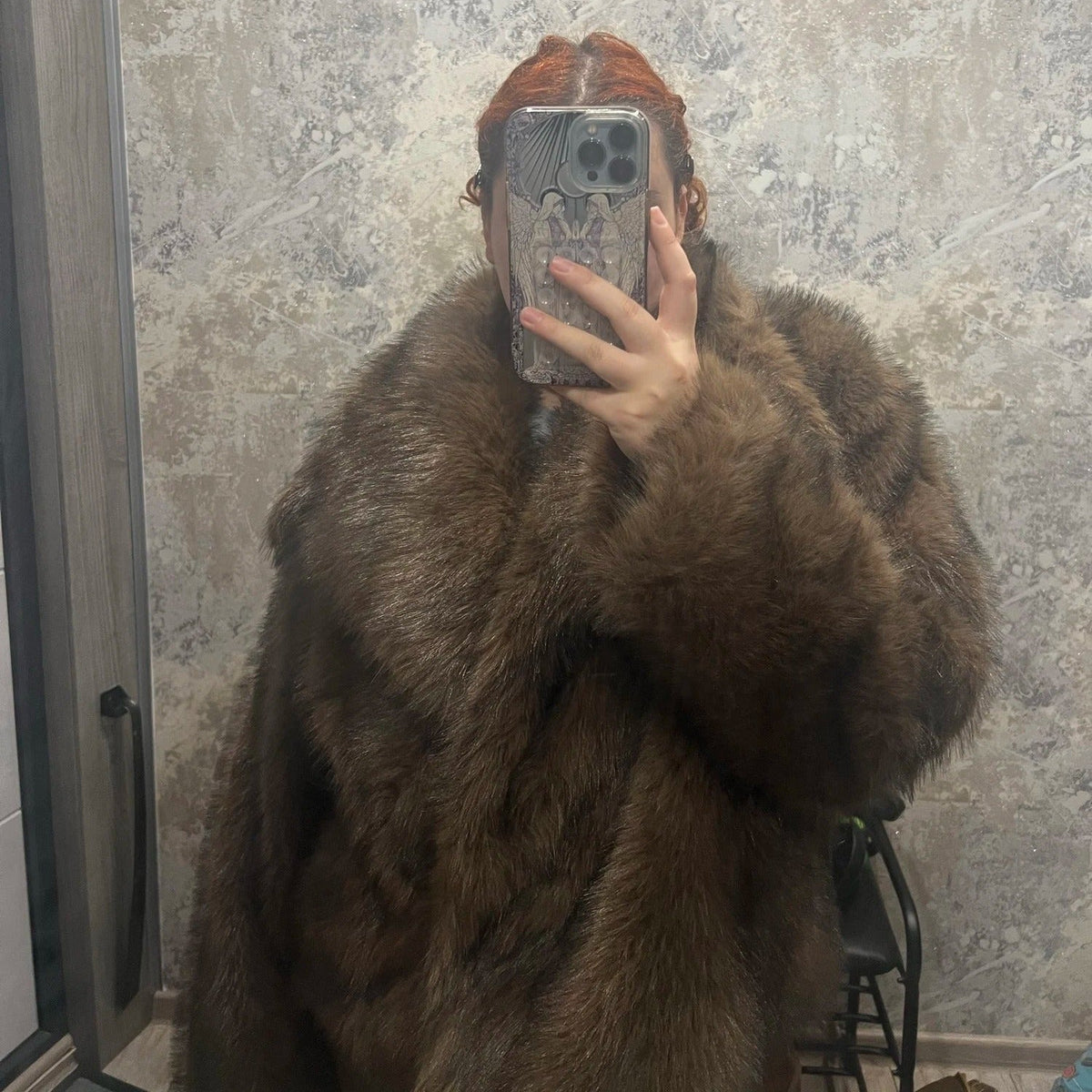 Mandy Faux Fur Jacket - Women's Fall and Winter Outerwear - Image 4