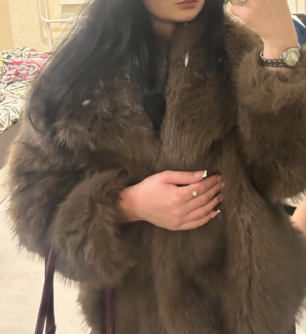 Mandy Faux Fur Jacket - Women's Fall and Winter Outerwear - Image 5