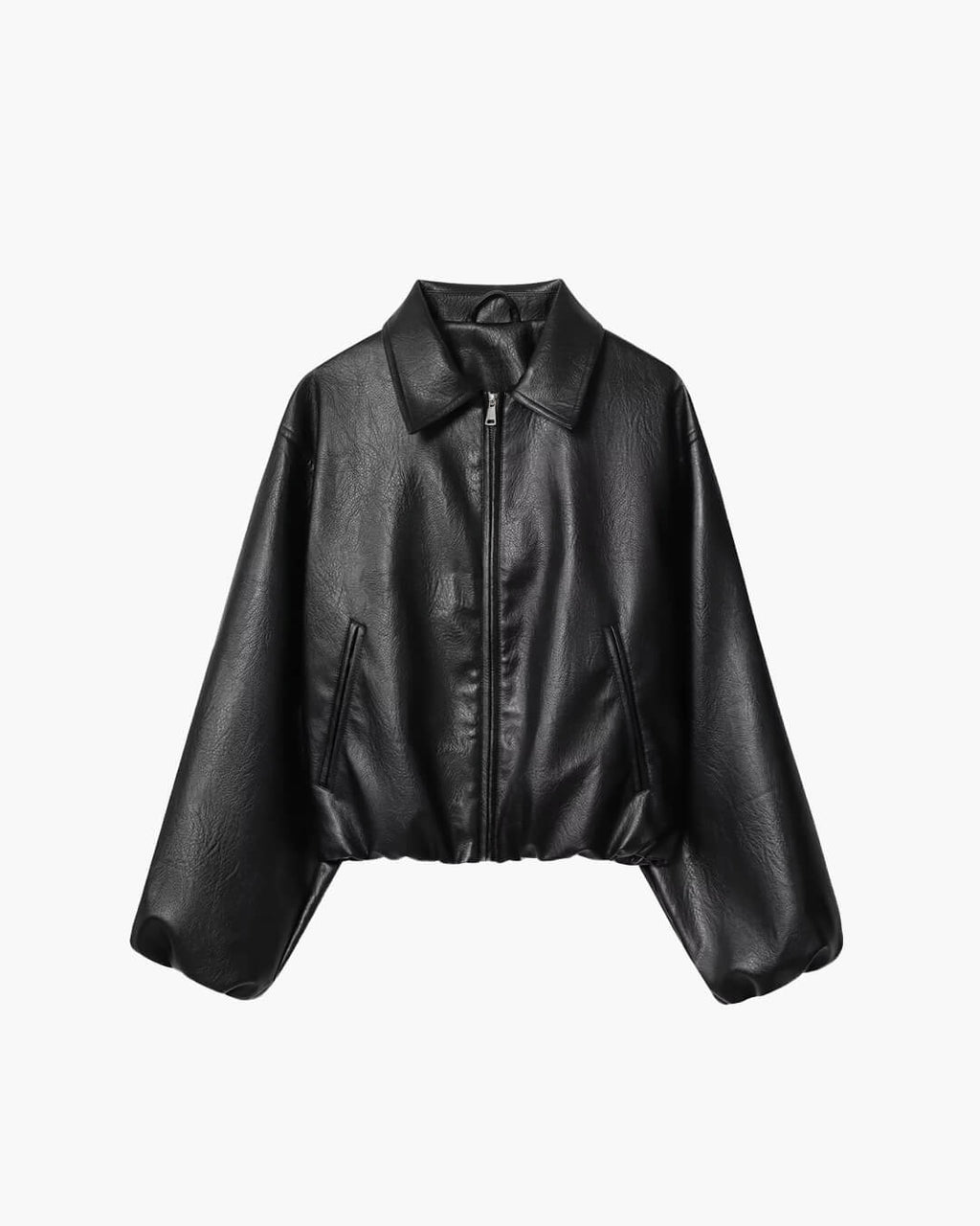 Marivic Zip Up Faux Leather Jacket - Women's Fall and Winter Outerwear - Image 12