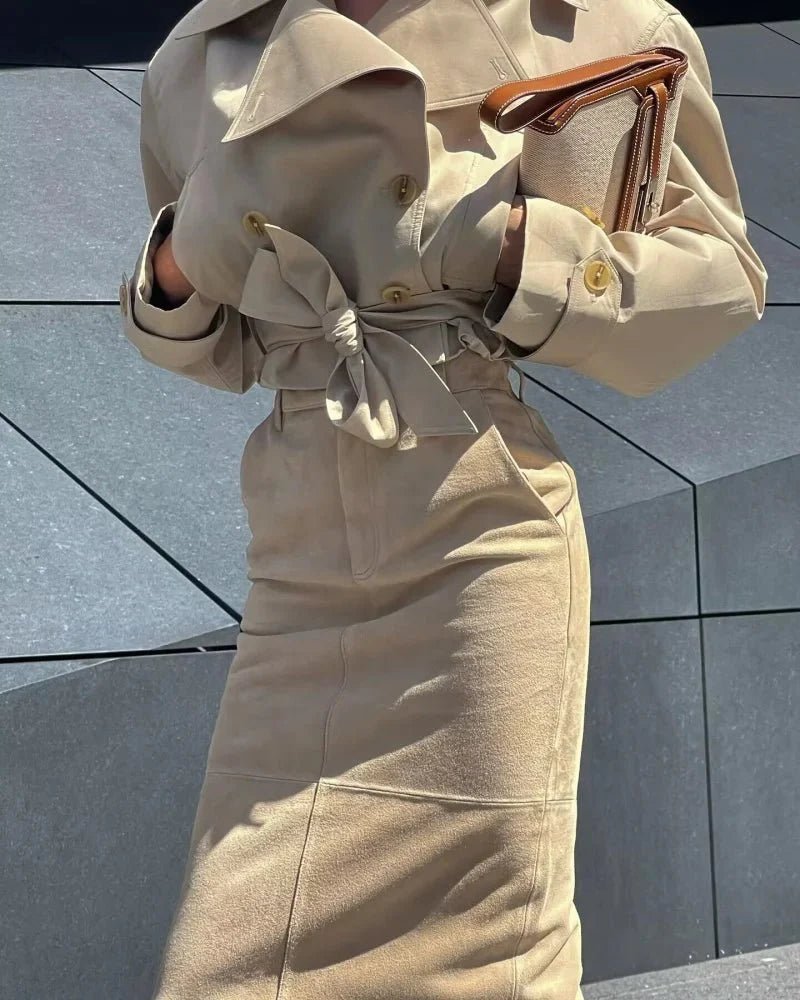 Marla Trench Coat - Women's Fall and Winter Outerwear - Image 6