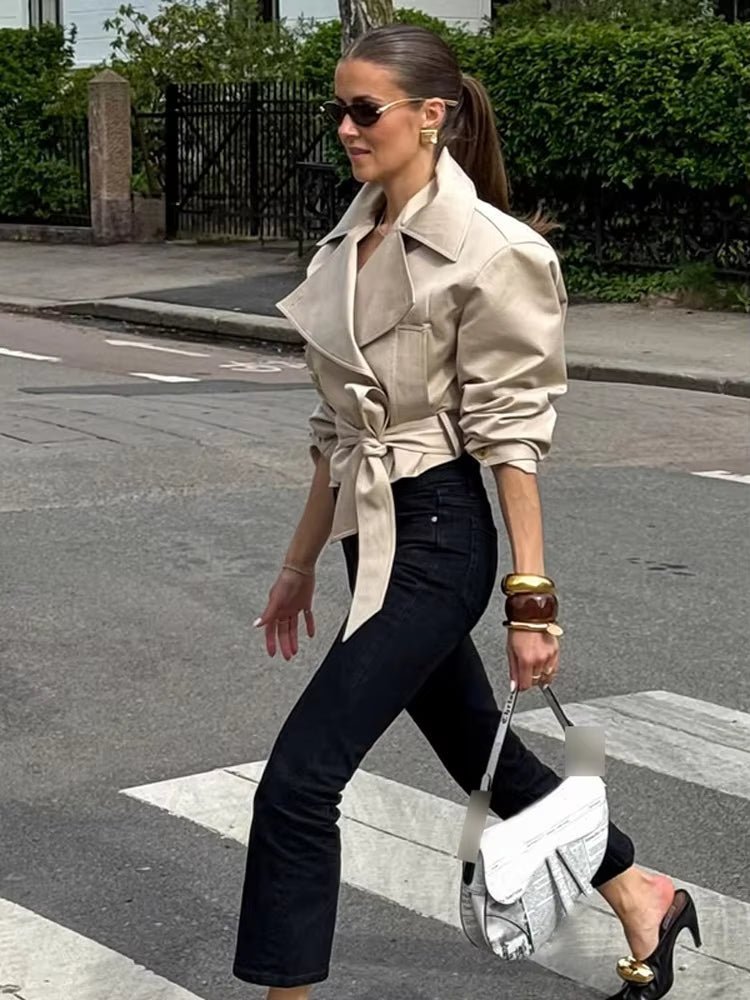 Marla Trench Coat - Women's Fall and Winter Outerwear - Image 3