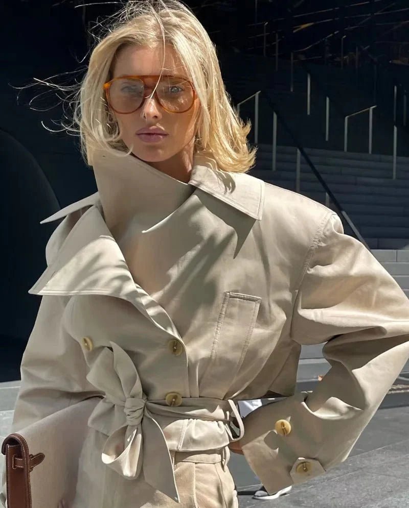 Marla Trench Coat - Women's Fall and Winter Outerwear - Image 2