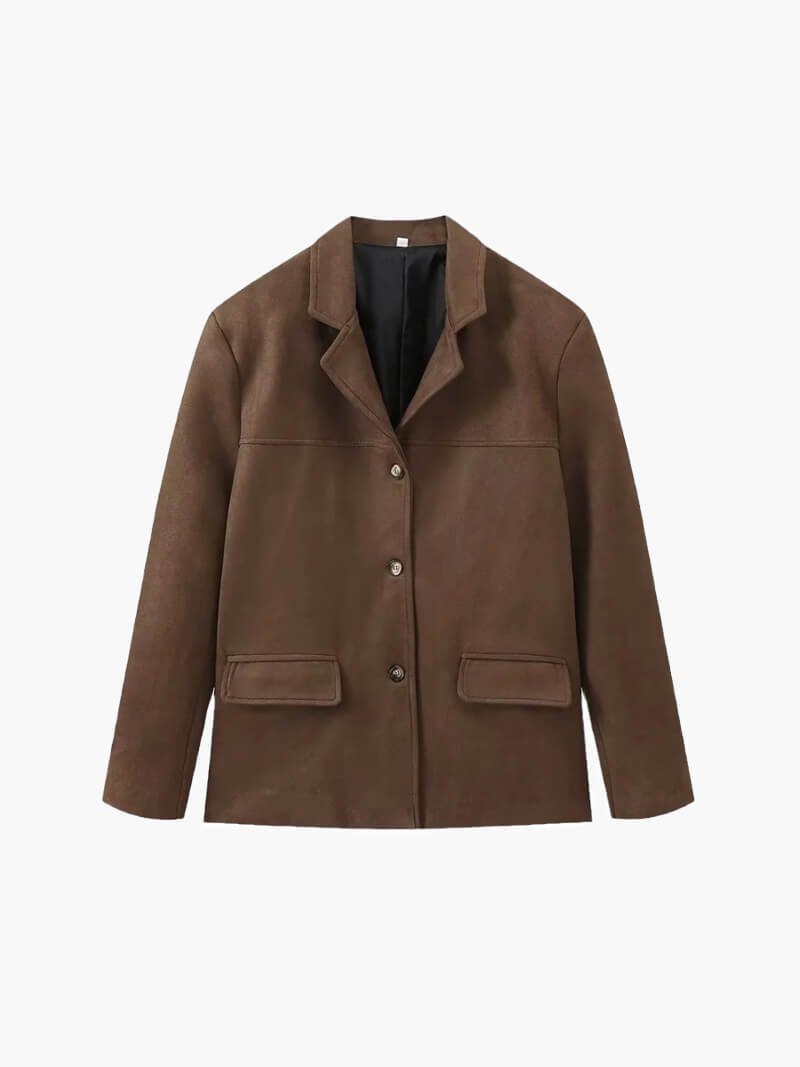 Matilda faux suede Jacket - Women's Fall and Winter Outerwear - Image 2