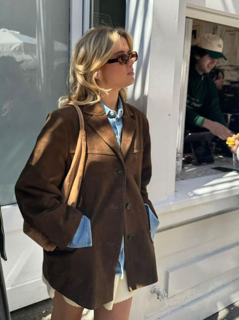 Matilda faux suede Jacket - Women's Fall and Winter Outerwear - Image 7